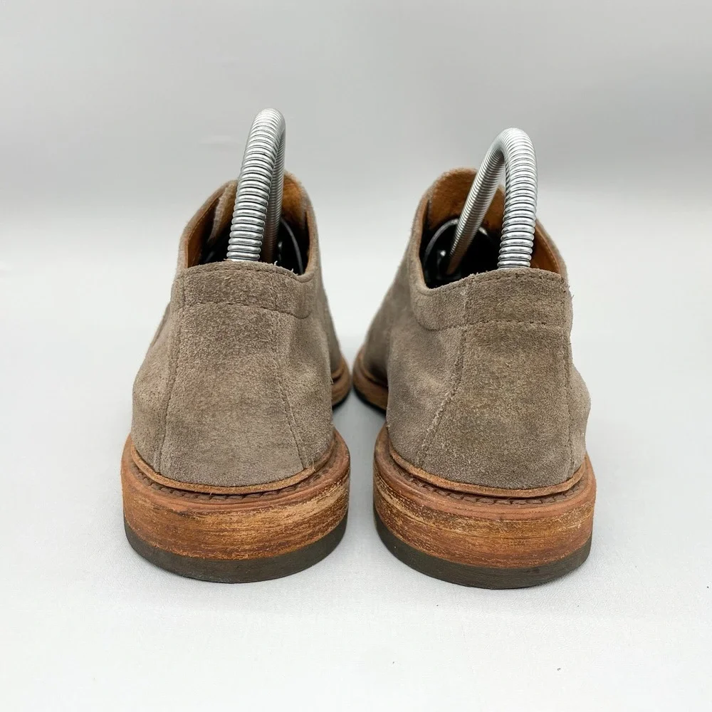 Frye Mens 7D Paul Bal‎ Cap Toe Oxfords Shoes Gray Suede Casual Slip On Loafer